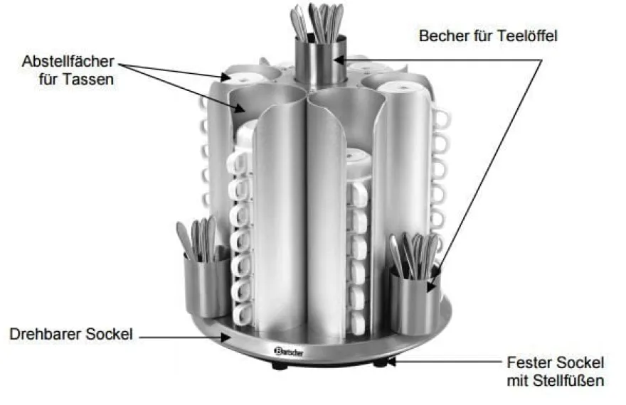 Tassenwärmer für 48 Tassen