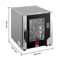 Tecnoeka Umluft-Konvektionsofen Evolution Next EKF 523 N T UD, 5 x GN 2/3, Direktdampf, Touch-Steuerung