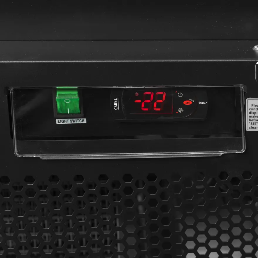 Tefcold Displaygefrierschrank Atom Maxi F3DBB, schwarz
