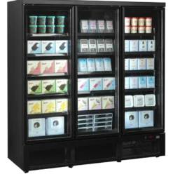 Tefcold Displaygefrierschrank Atom Maxi F3DBB, schwarz