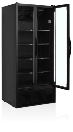 Tefcold Getränkekühlschrank FS890HBLACK schwarz