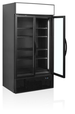 Tefcold Getränkekühlschrank FSC1000HBLACK schwarz