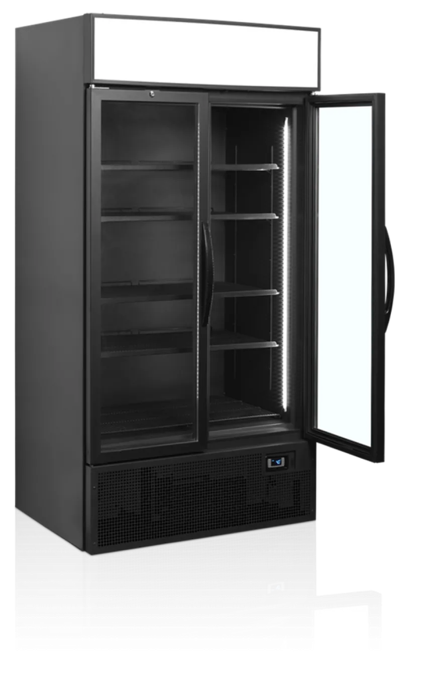 Tefcold Getränkekühlschrank FSC1000HBLACK schwarz