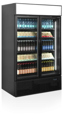 Tefcold Getränkekühlschrank FSC1200HBLACK schwarz