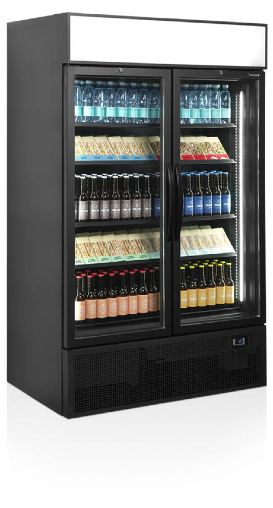 Tefcold Getränkekühlschrank FSC1200HBLACK schwarz