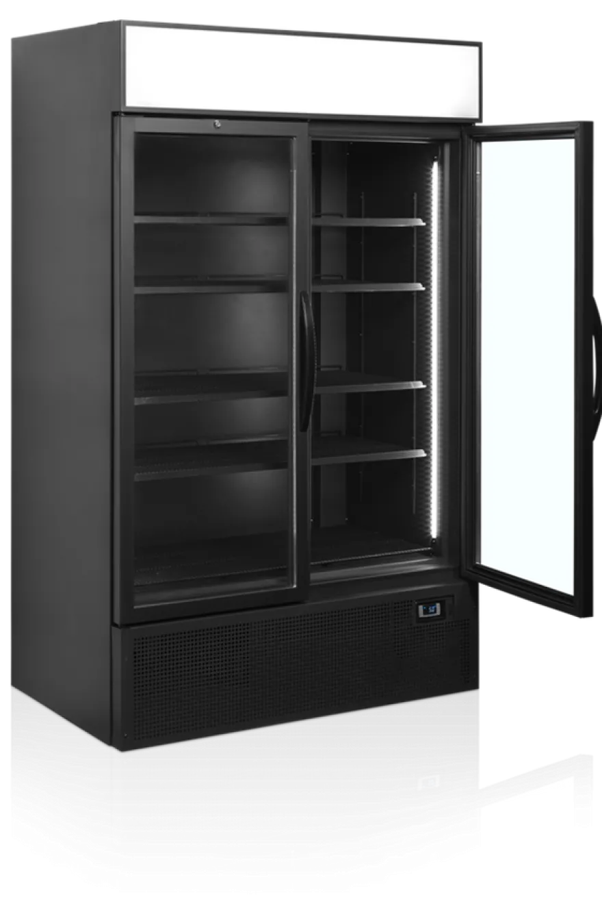 Tefcold Getränkekühlschrank FSC1200HBLACK schwarz