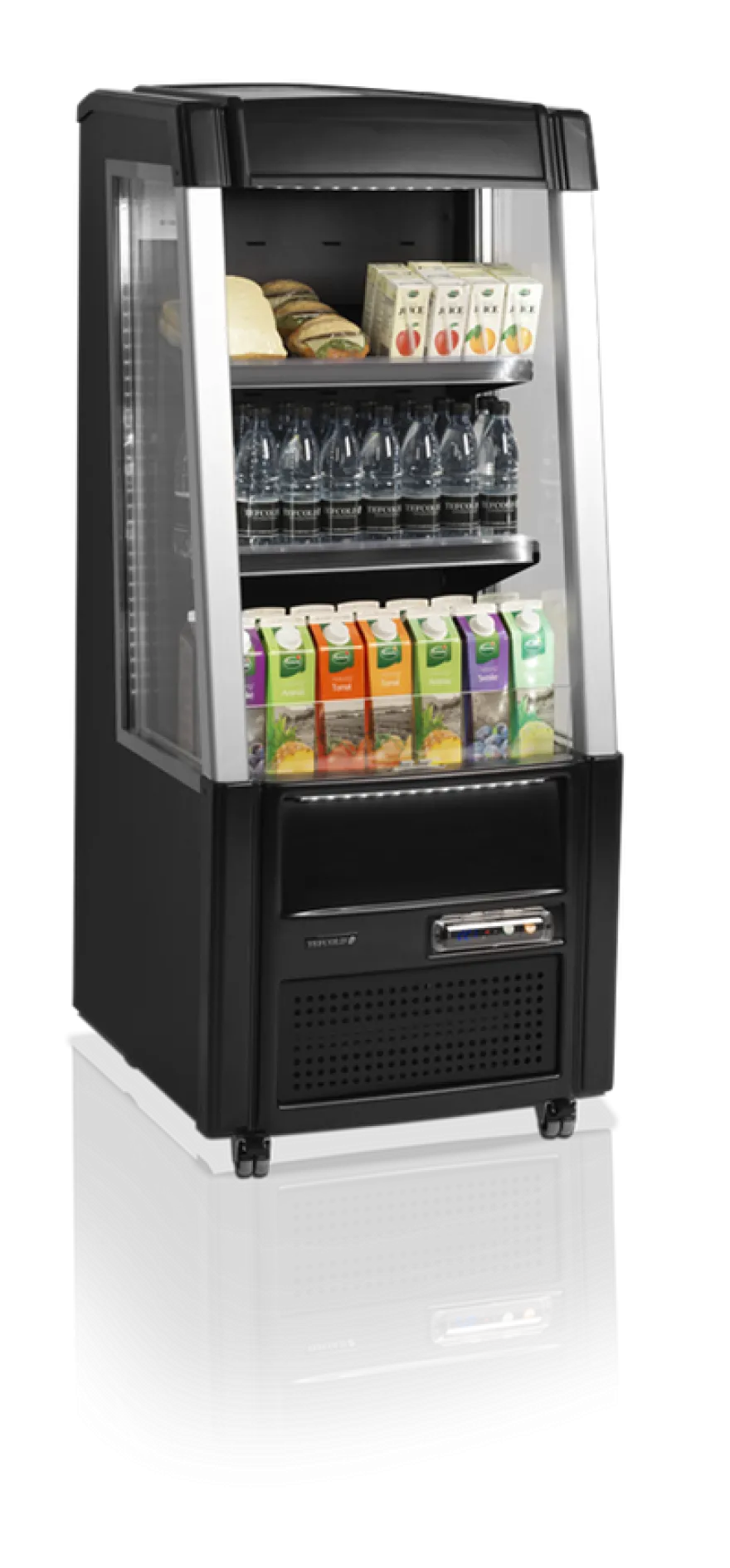 Tefcold Standkühlvitrine ODC60BLACK offen schwarz