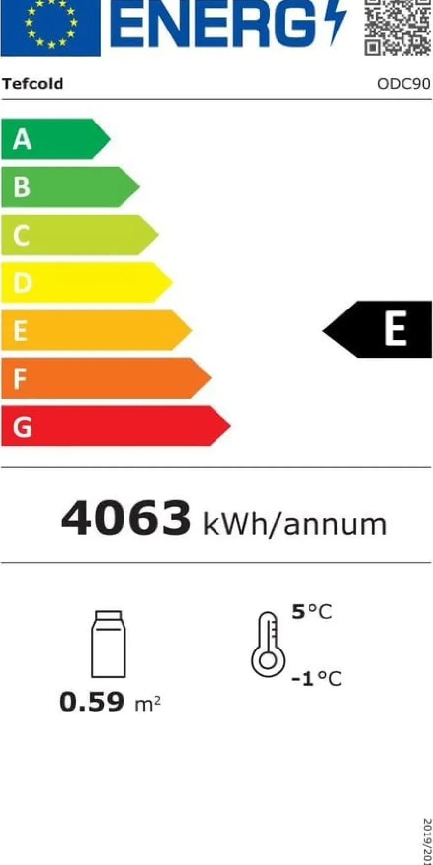 Tefcold Standkühlvitrine ODC90BLACK offen schwarz