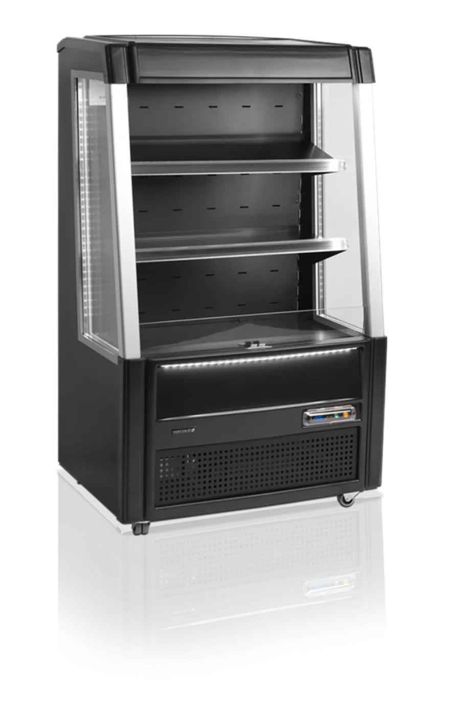 Tefcold Standkühlvitrine ODC90BLACK offen schwarz
