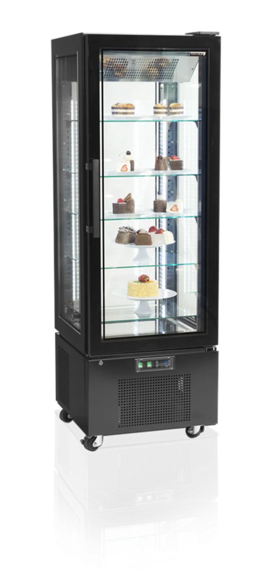 Tefcold Standkühlvitrine UPD400-C schwarz