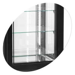 Tefcold Standkühlvitrine UPD400-C schwarz