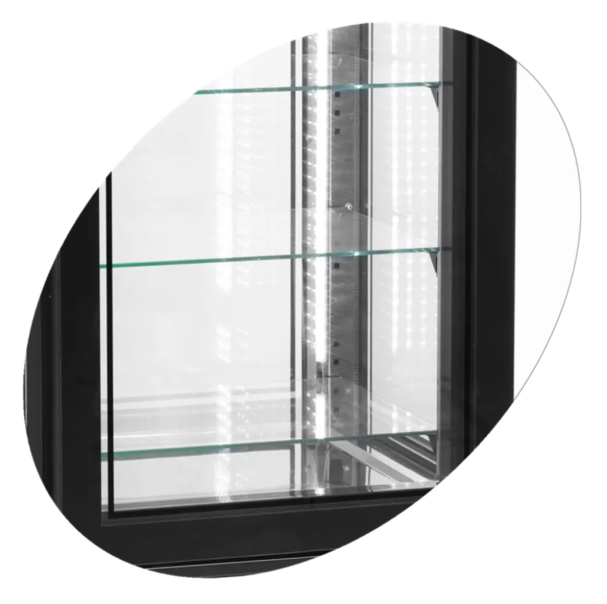 Tefcold Standkühlvitrine UPD400-C schwarz