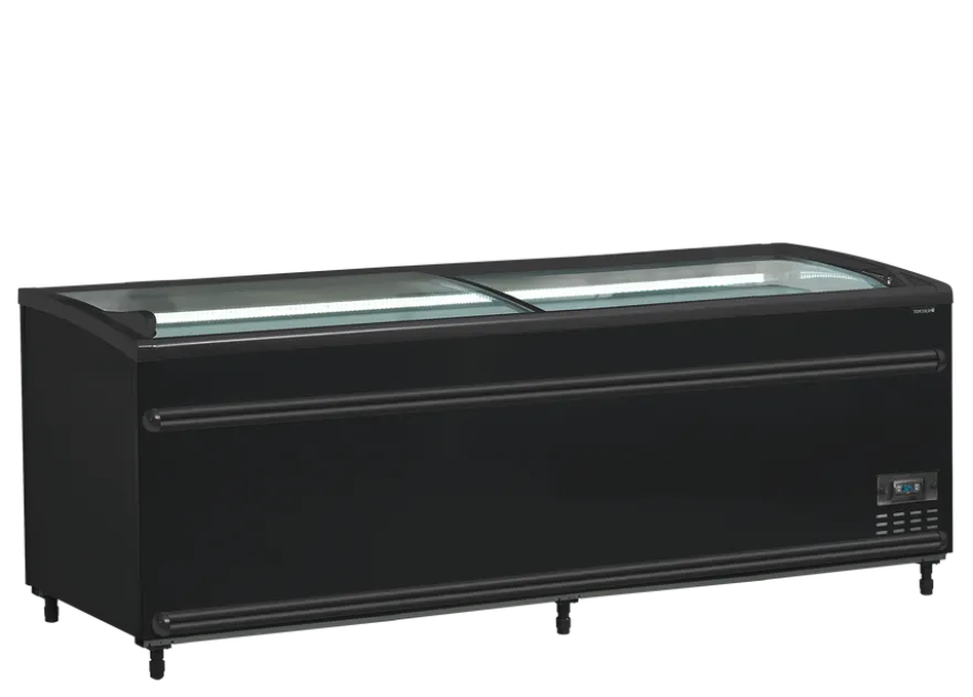 Tefcold Supermarkt-Kühler/Gefriertruhe SFI210B-CF VS, schwarz