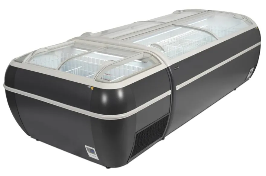 Tefcold Supermarkt-Kühler/ Gefriertruhe TWIN HEAD A-CF in Anthrazit