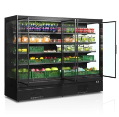 Tefcold Supermarkt Wandkühlregal Multideck EXTRA2500CD schwarz