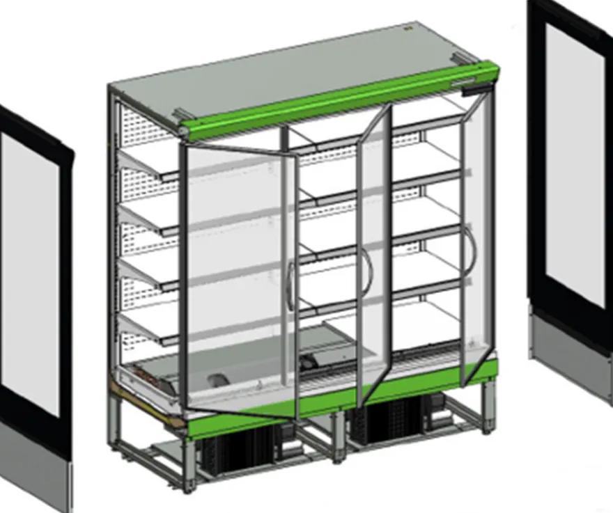 Tefcold Supermarkt Wandkühlregal Multideck EXTRA2500CD schwarz