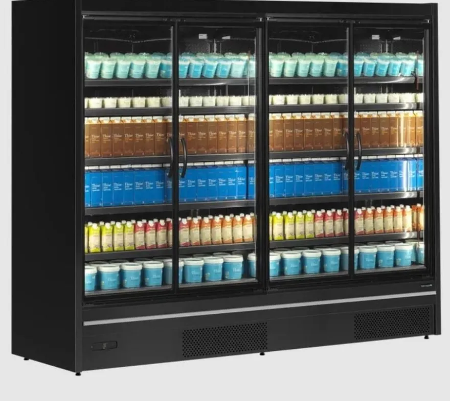 Tefcold Supermarkt Wandkühlregal Multideck MDCA2500HB schwarz, 2580 mm