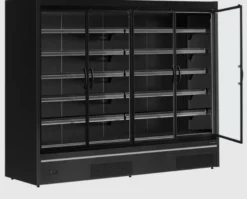 Tefcold Supermarkt Wandkühlregal Multideck MDCA2500HB schwarz, 2580 mm