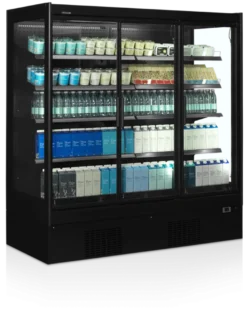 Tefcold Supermarkt Wandkühlregal Multideck EXTRA1875CD schwarz