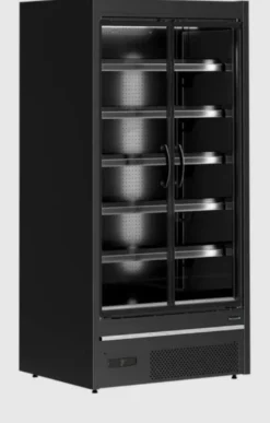 Tefcold Supermarkt Wandkühlregal Multideck MDCA937HB schwarz, 1017 mm