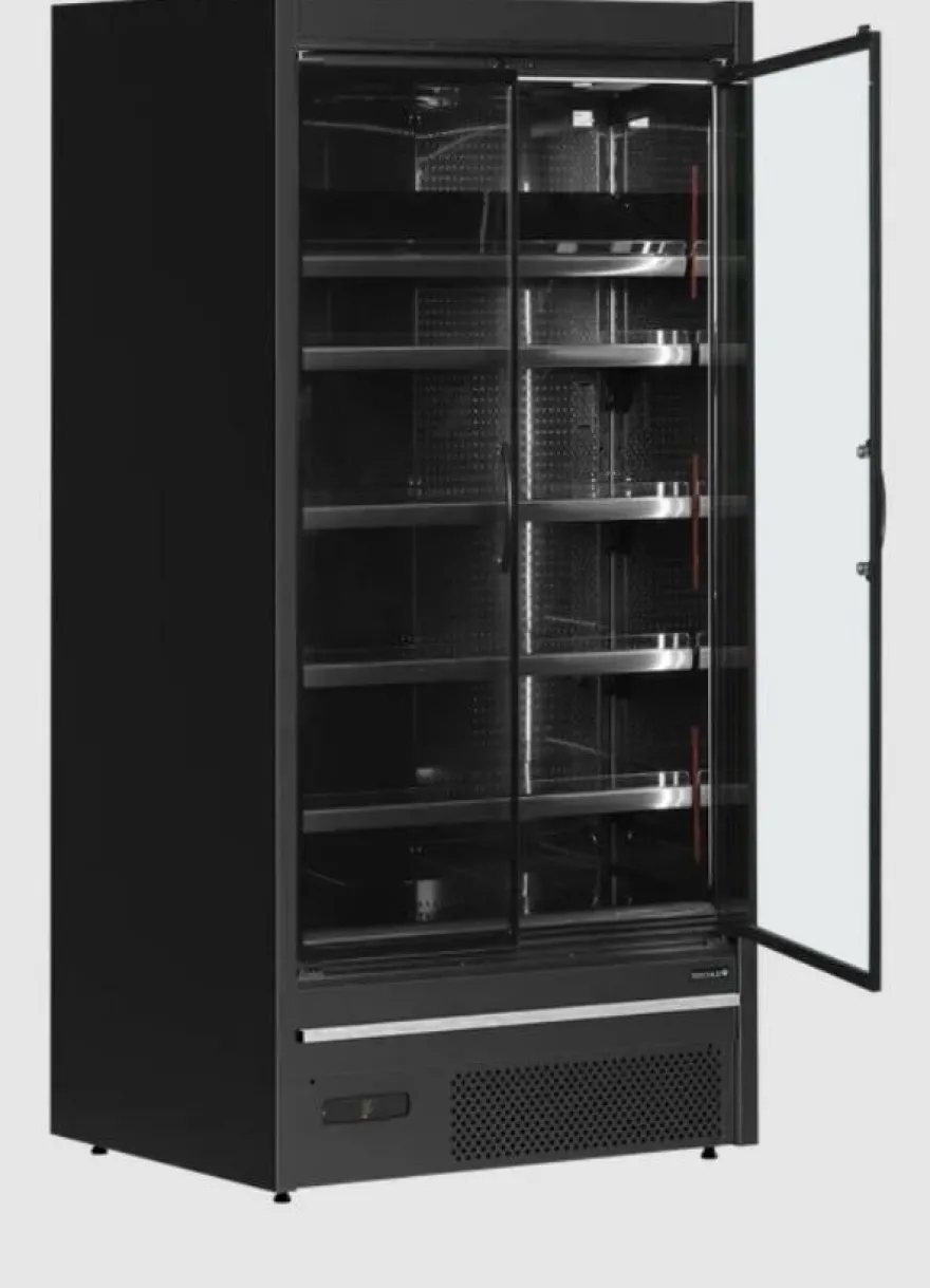 Tefcold Supermarkt Wandkühlregal Multideck MDCA937HB schwarz, 1017 mm