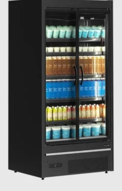 Tefcold Supermarkt Wandkühlregal Multideck MDCA937HB schwarz, 1017 mm
