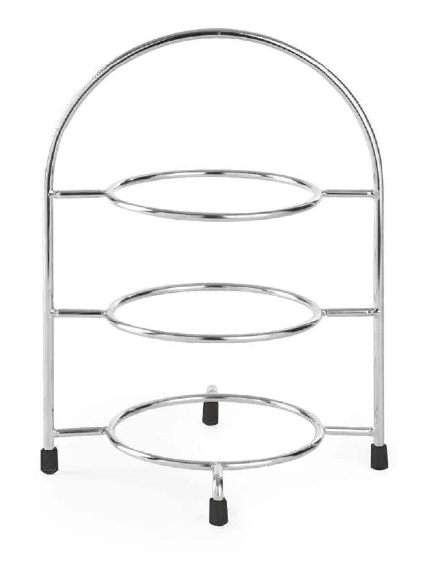 Teller-Etagere, Chromstahl, 29x20x44cm