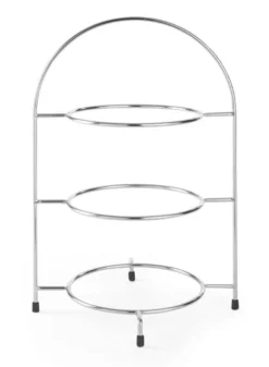 Teller-Etagere, Chromstahl, 29x20x44cm