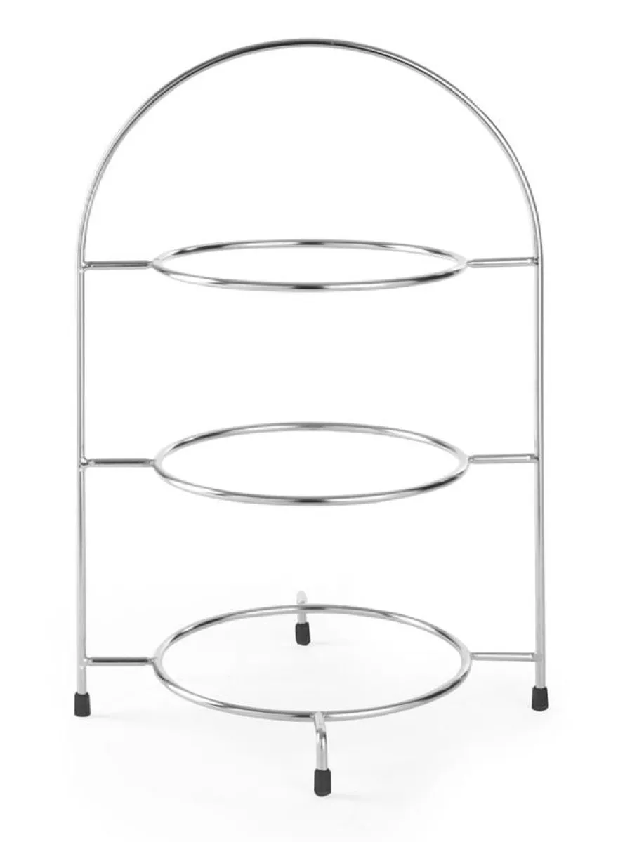 Teller-Etagere, Chromstahl, 29x20x44cm