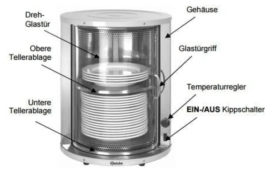 Tellerwärmer für ca. 30-40 Teller