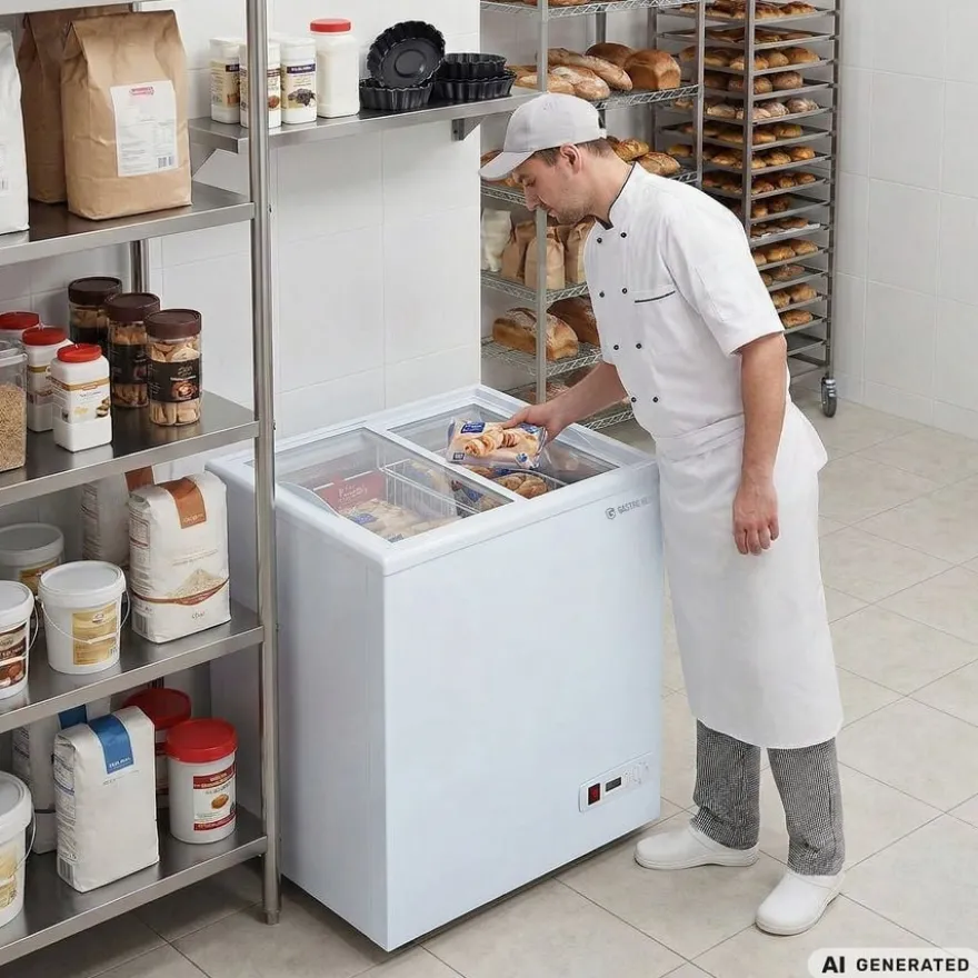 Tiefkühltruhe ECO 100 mit Glasschiebedeckel