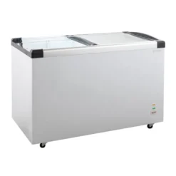 Tiefkühltruhe ECO 450 mit Glasschiebedeckel, 4 Rollen