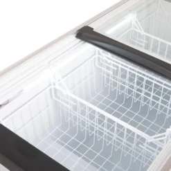 Tiefkühltruhe ECO 450 mit Glasschiebedeckel, 4 Rollen