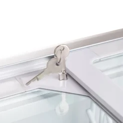 Tiefkühltruhe ECO 450 mit Glasschiebedeckel, 4 Rollen