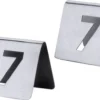 Tischnummernschild 49-60 mit ausgestanzten Ziffern