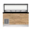 TOP LINE Salattheke 4x 1/1GN mit Umluft-Oberflächenkühlung, 150x88x134cm, schwarzer Granit, LED Beleuchtung