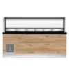 TOP LINE Salattheke 6x 1/1GN mit Umluft-Oberflächenkühlung, 226x88x134cm, schwarzer Granit, LED Beleuchtung