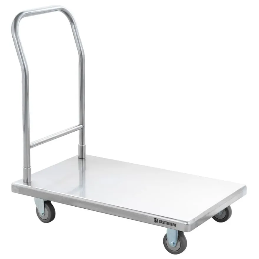 Transportwagen / Plattformwagen FT-A, 90 x 55 x 87 cm, bis 300 kg Traglast, Edelstahl