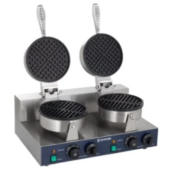 Waffeleisen rund, doppelt