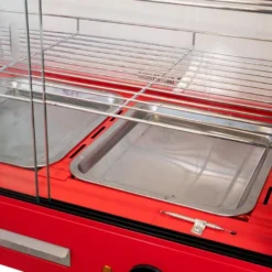Warmhaltevitrine / Snackwärmer 660 mm, bis 85 °C, mit Beleuchtung