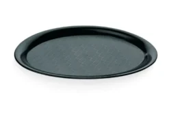 WAS Germany Cafe- Tablett oval aus Polypropylen schwarz, 29,0 cm x 22 cm