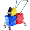 WAS Germany Trolley mit Eimern und Moppwringer, Inhalt 2 x 17l