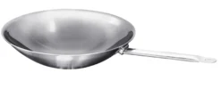 Wok-Pfanne Trigon, 3-Schicht-Material, mit Rundboden, 36cm, ca. 7,00 l Liter