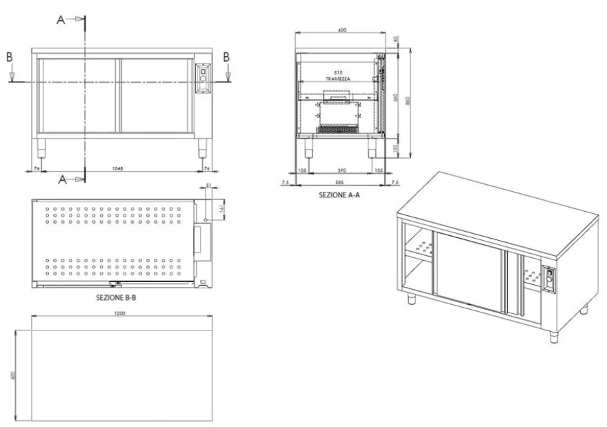 Wärmeschrank ECO 14x7 mit Schiebetüren