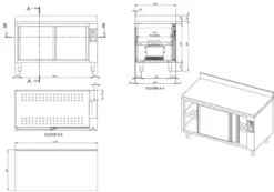 Wärmeschrank ECO 12x7 mit Schiebetüren und Aufkantung