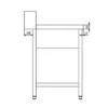 Zulauftisch PROFI 1000 x 700 Links für HSM ECO, PROFI & HYPRO